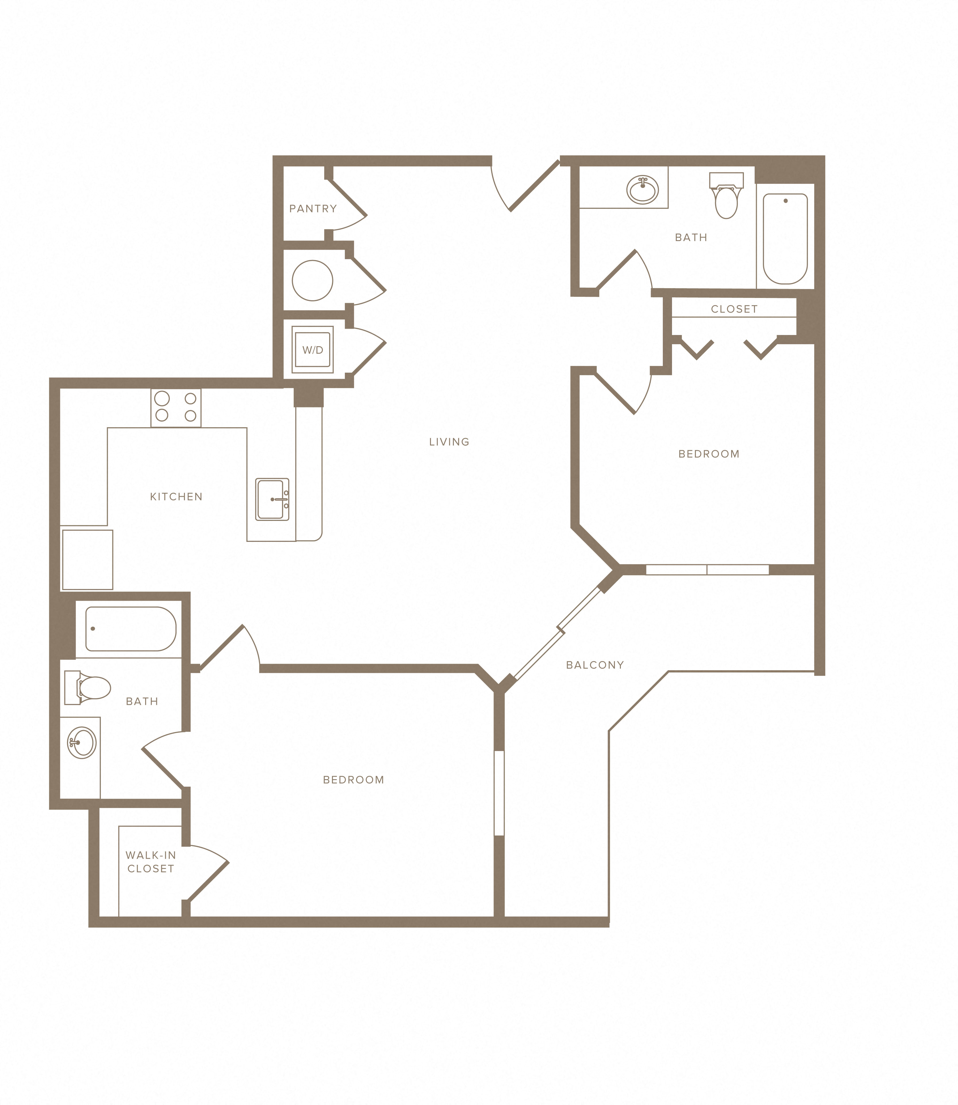 2 Bed/2 Bath-B02