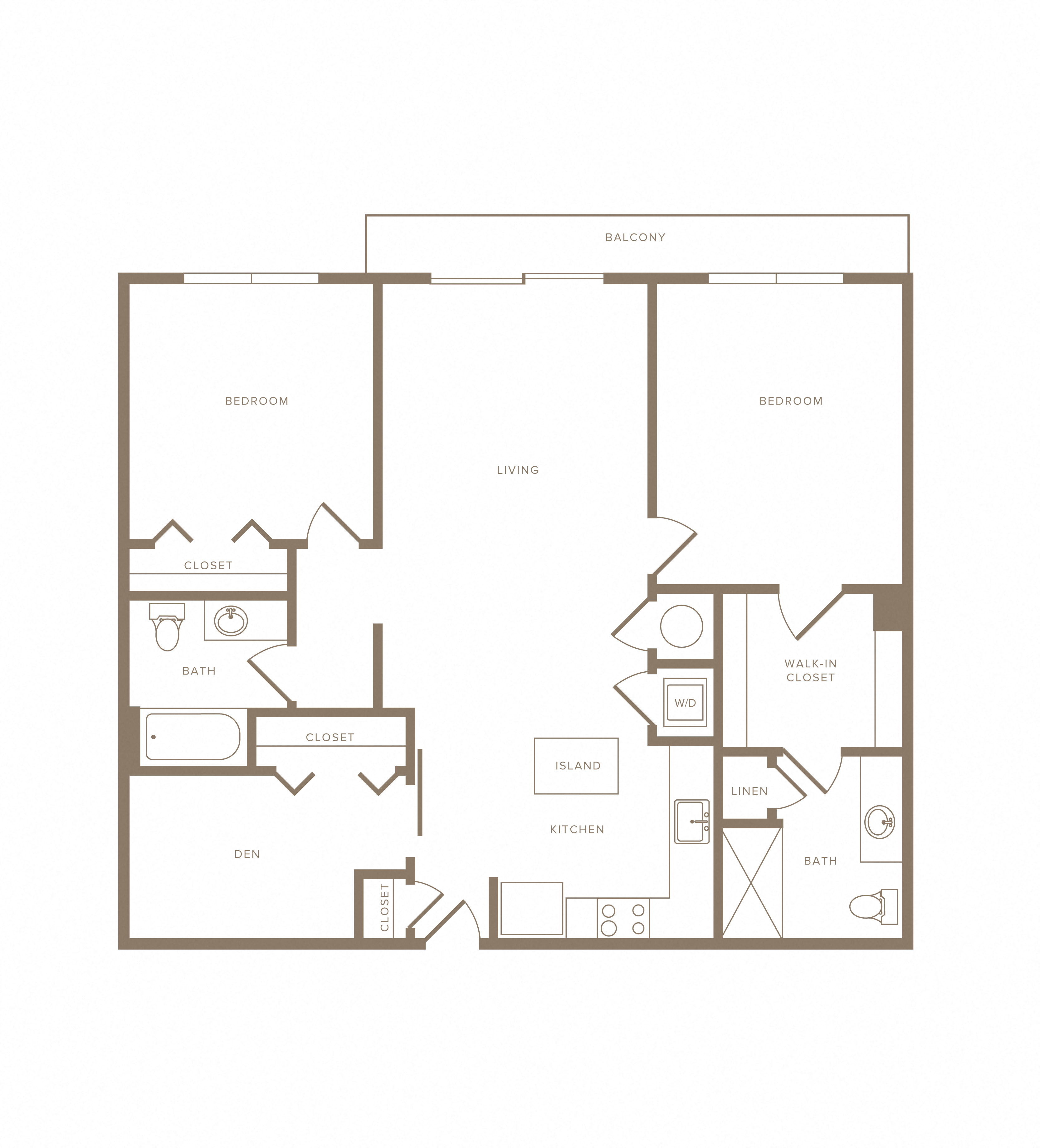 2 Bed/2 Bath Den-B08D