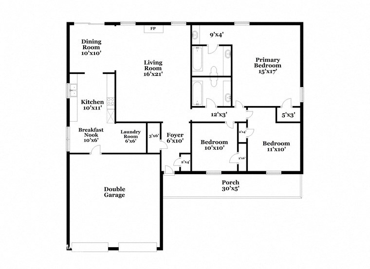 a floor plan of a house with two floors and a garage