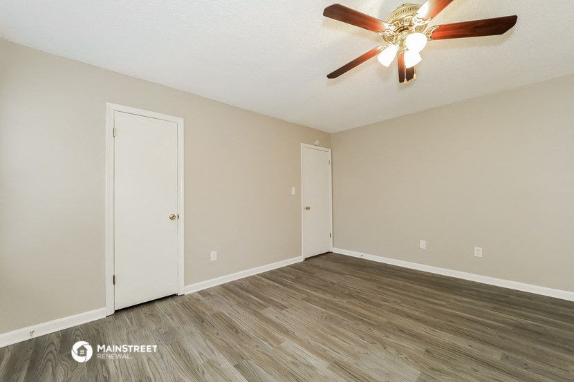 the spacious living room of our two bedroom apartment at university heights affordable housing