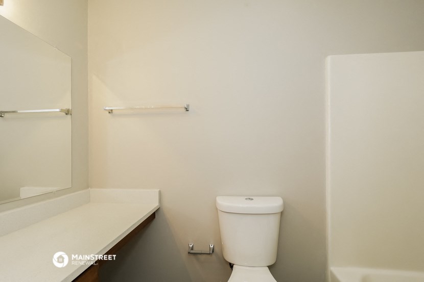 a bathroom with a toilet and a sink and a mirror