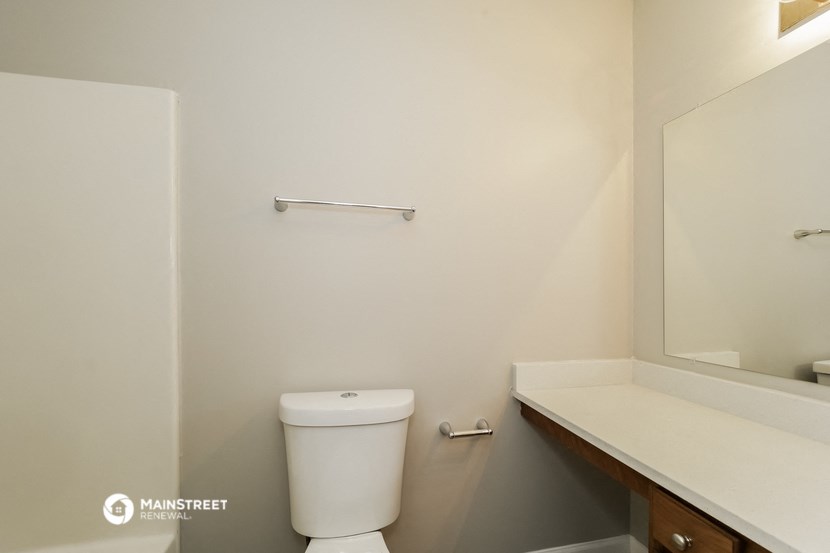 a bathroom with a toilet and a sink and a mirror