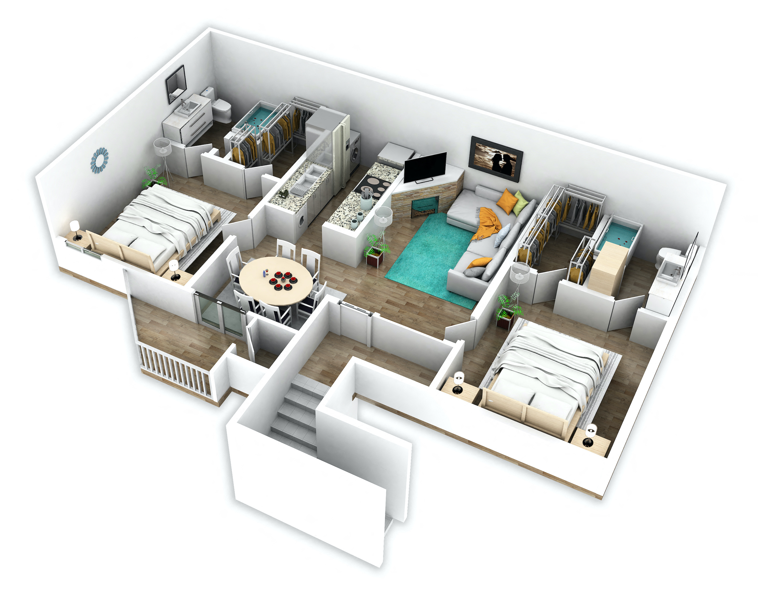 Two-Bedroom, Two-Bath Apartment