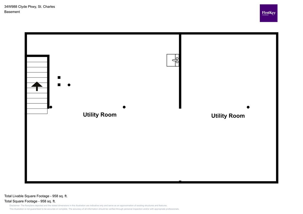 a floor plan showing a unity room and a utility room