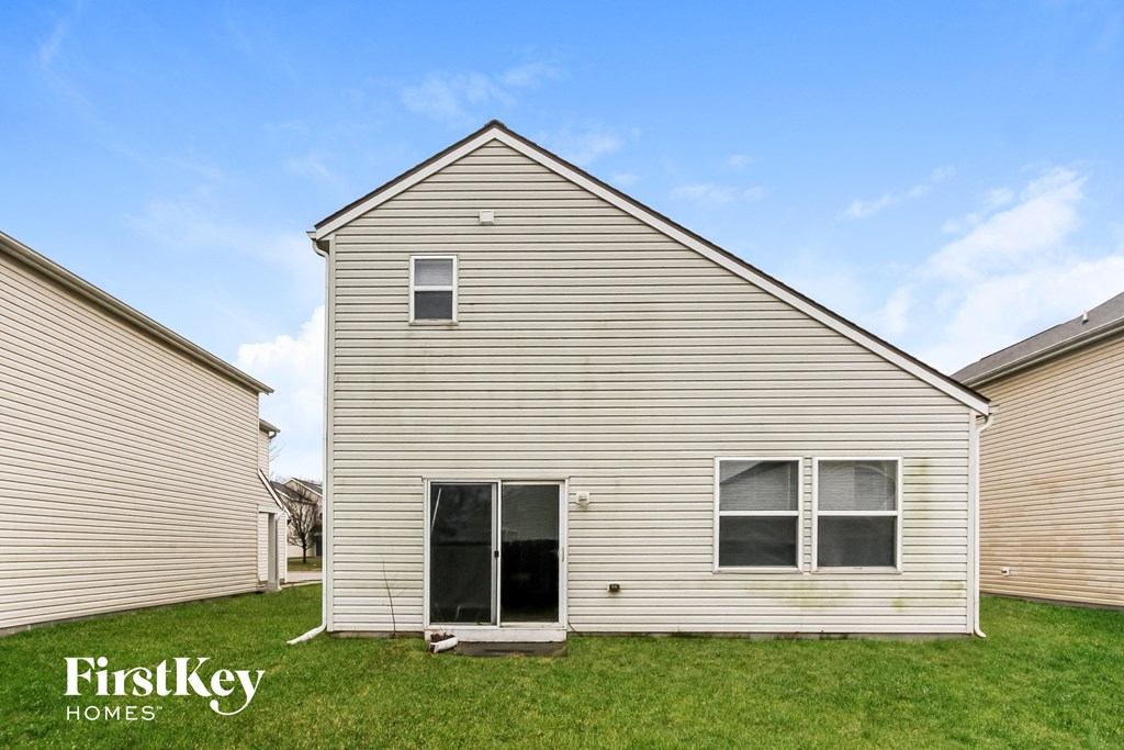 the view of the back of a house from the yard