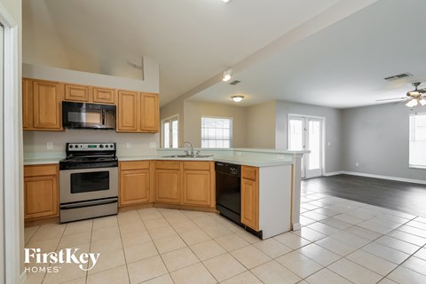 the kitchen is clean and ready for us to use