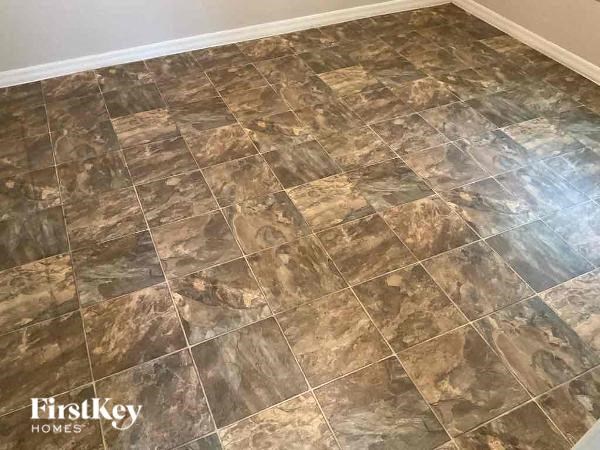 a tiled floor in a room with