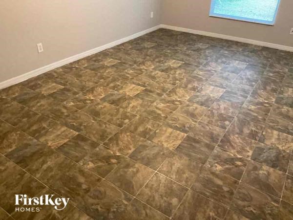 a room with a tiled floor in a room