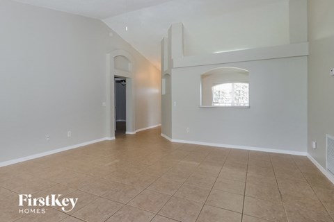 the living room and dining room are spacious and clean
