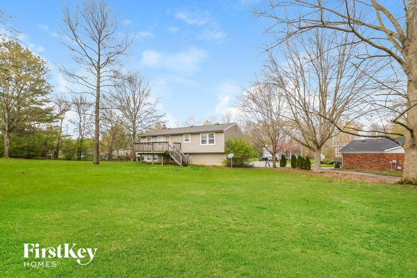 a large yard in front of a house