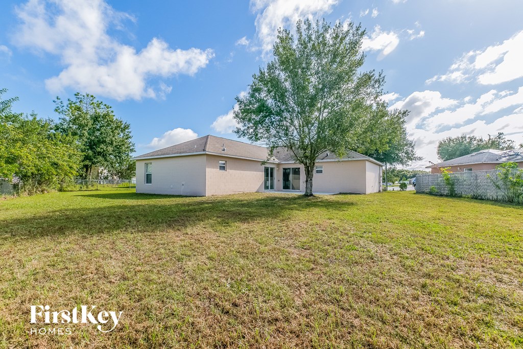 a house with a big yard and a tree