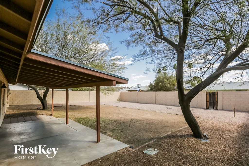 the pavilion in the backyard of the house