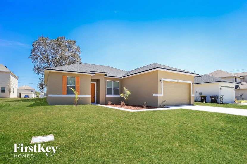 a house with a lawn in front of it