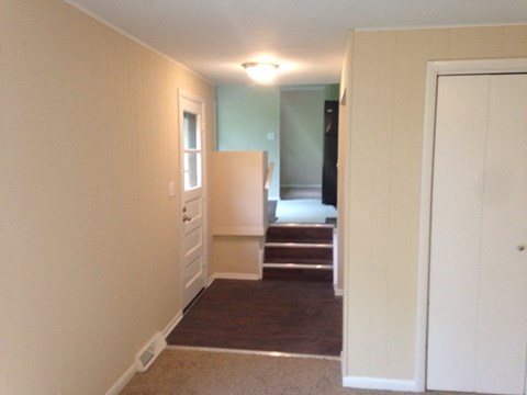 full interior renovation to a home office and living room