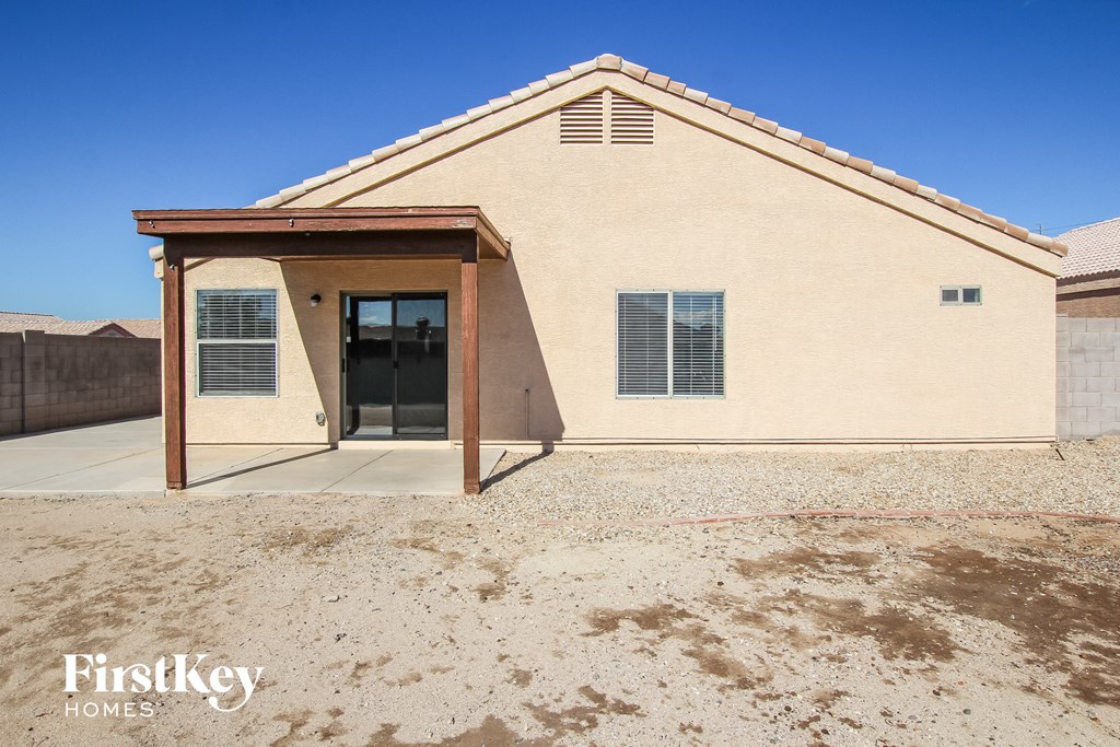 a home with a front door and a patio