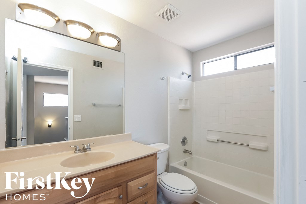a bathroom with a sink and a toilet and a shower