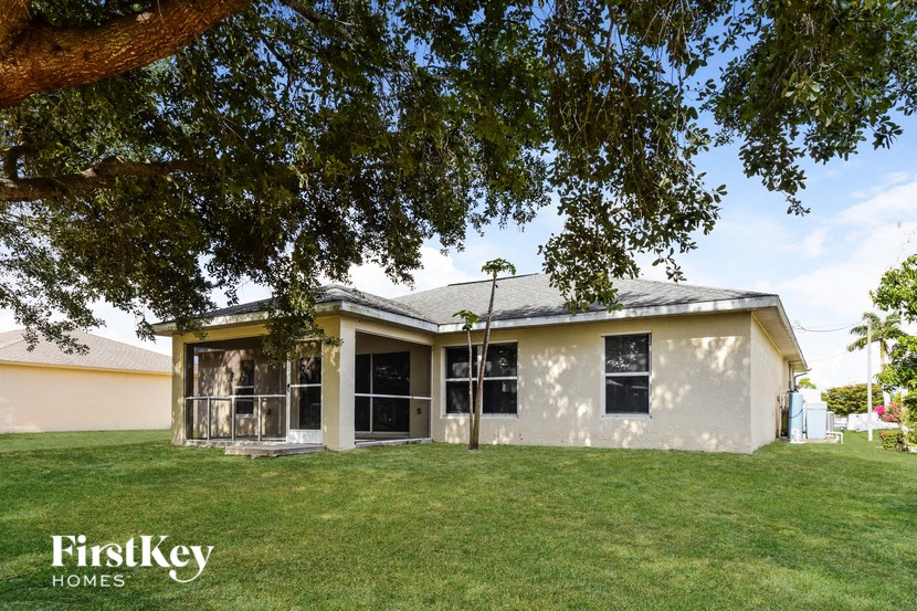 a house with a lawn and a tree