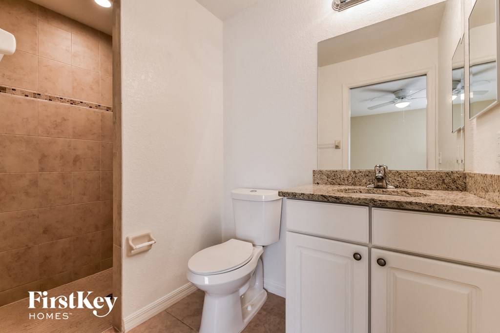 a bathroom with a toilet and a sink and a mirror