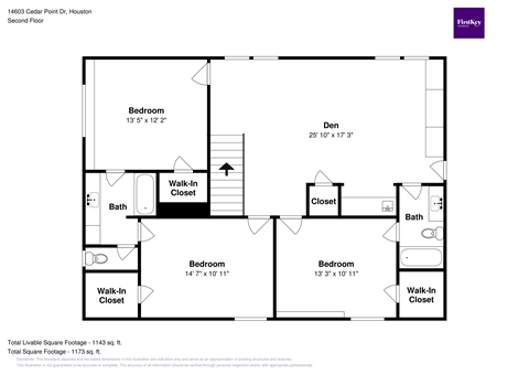 A floor plan for a two bedroom apartment.