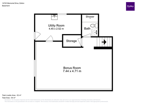 a floor plan for a studio apartment with a bonus room and a closet