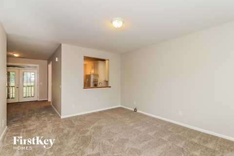 the living room and dining room are spacious and clean