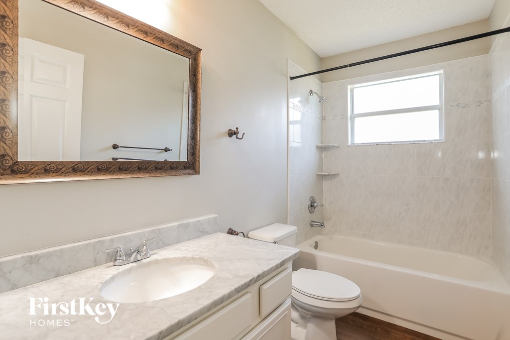 a bathroom with a sink and a toilet and a shower