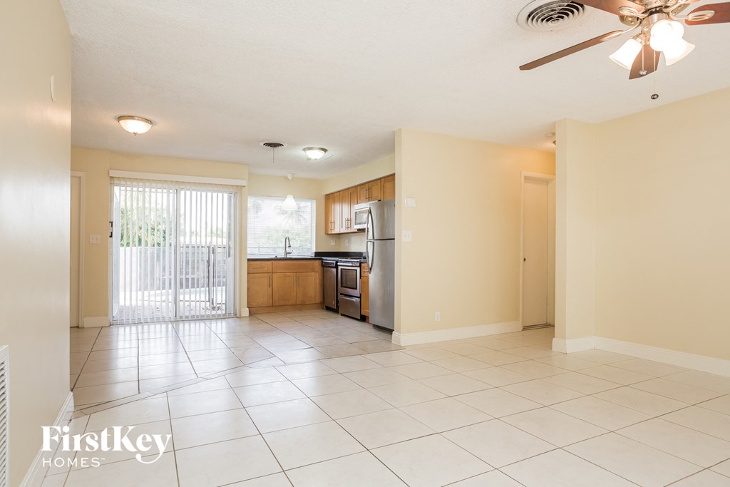 the living room and kitchen are clean and ready for you to use