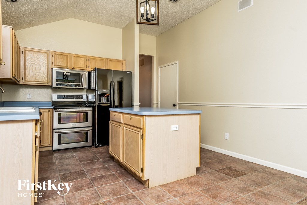 the kitchen is clean and ready for us to use