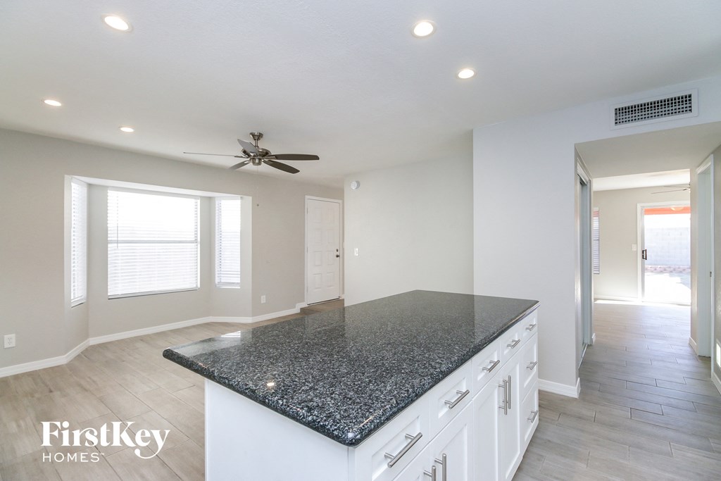 the kitchen is clean and ready for us to use