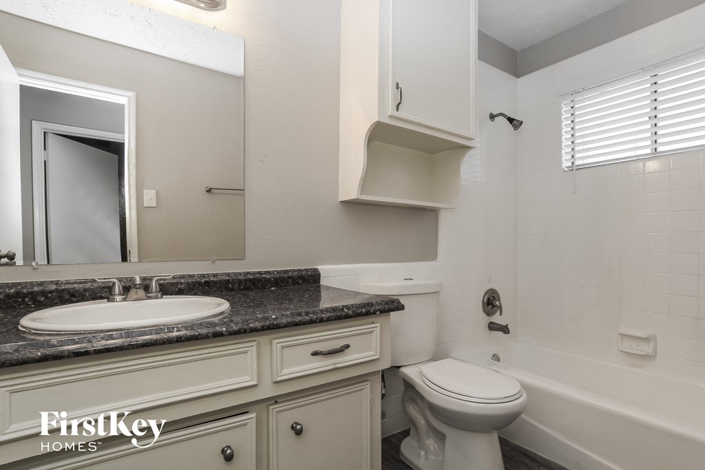 the bathroom is clean and ready for us to use