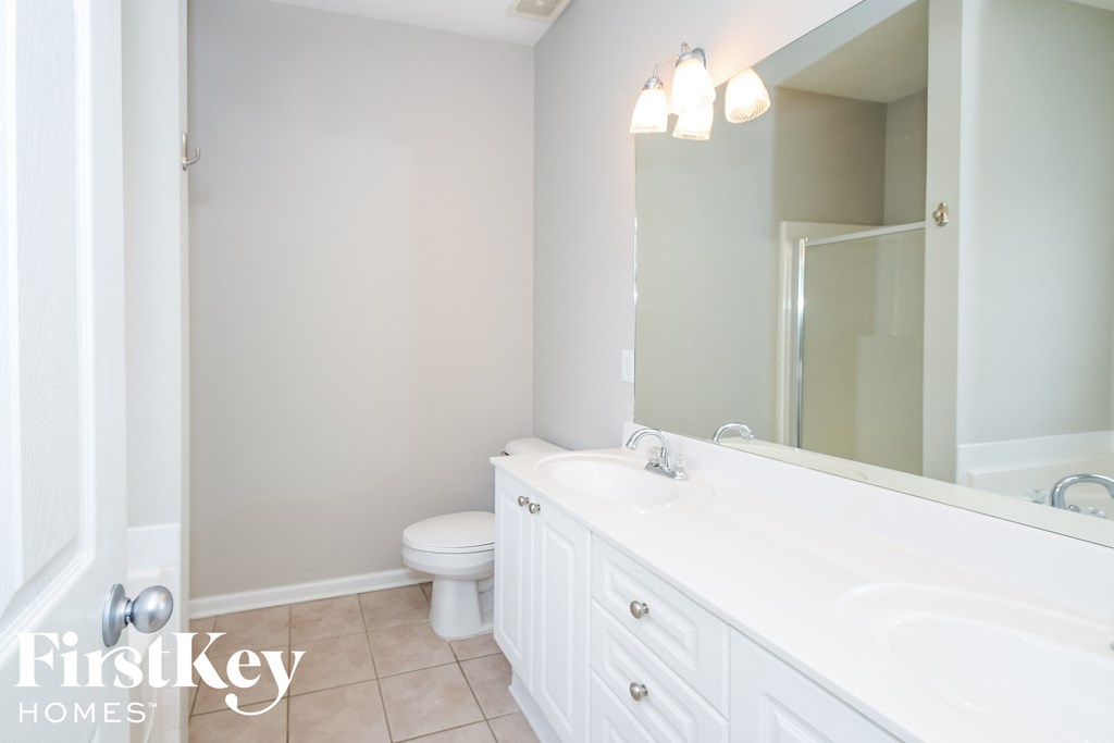 a bathroom with a sink and a toilet and a mirror