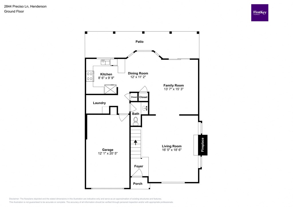 this floor plan is an approximation of a 1 bedroom floor plan