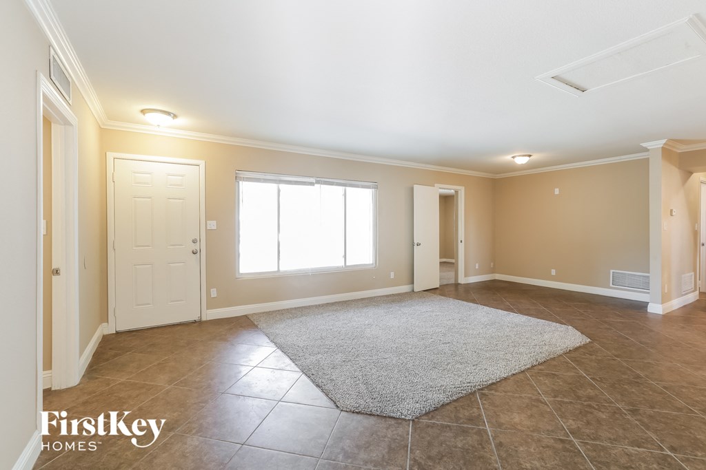 the living room and dining room are spacious and ready for you to use