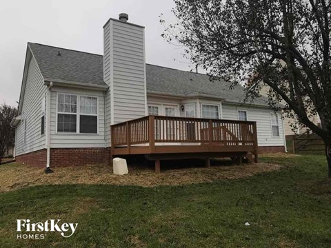 a deck in front of a house