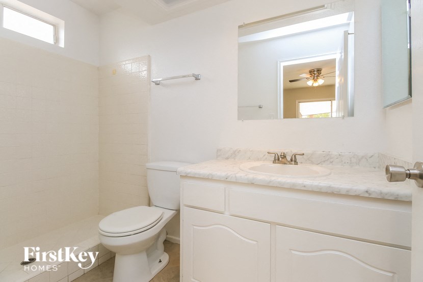 a bathroom with a toilet and a sink and a mirror