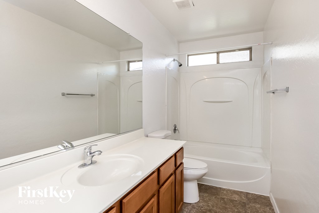 a bathroom with a sink and a toilet and a shower
