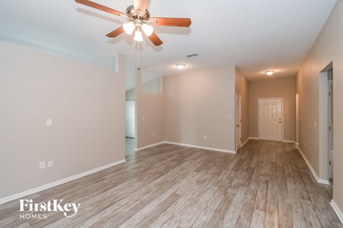 the living room is clean and ready for the family to enjoy