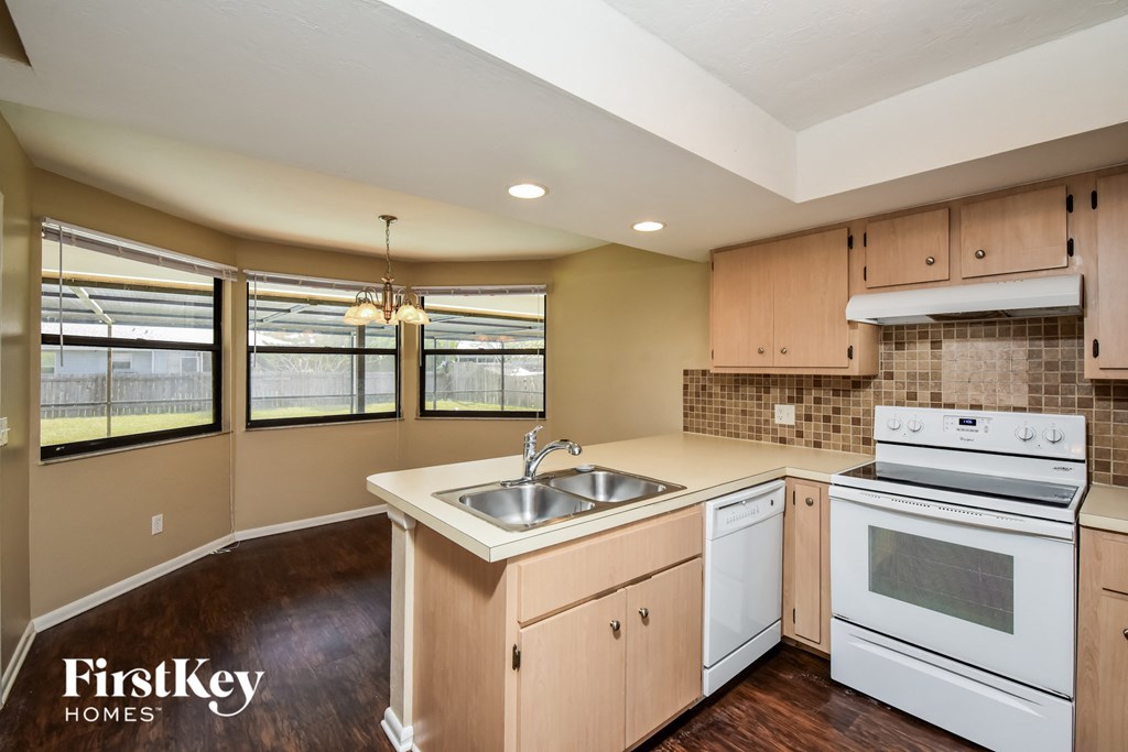the kitchen is clean and ready for us to use