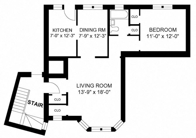 1BR/1BA - Style F