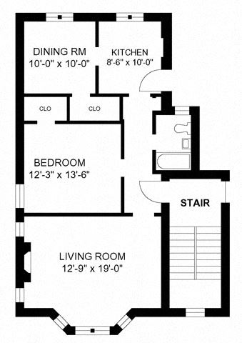 1BR/1BA - Style E