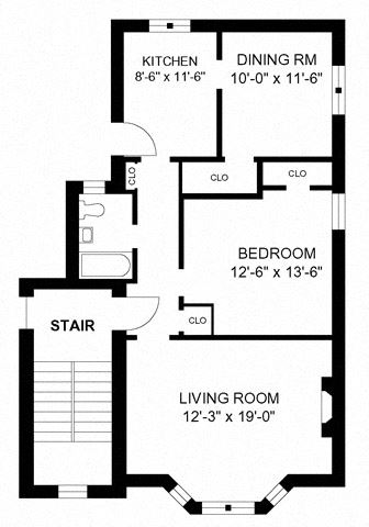 1BR/1BA - Style F