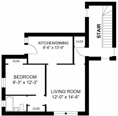 1BR/1BA - Style D