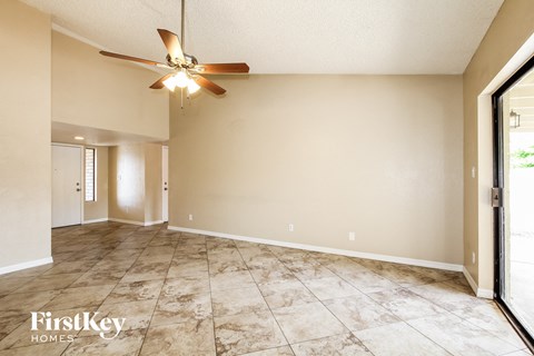 the living room is clean and ready to use