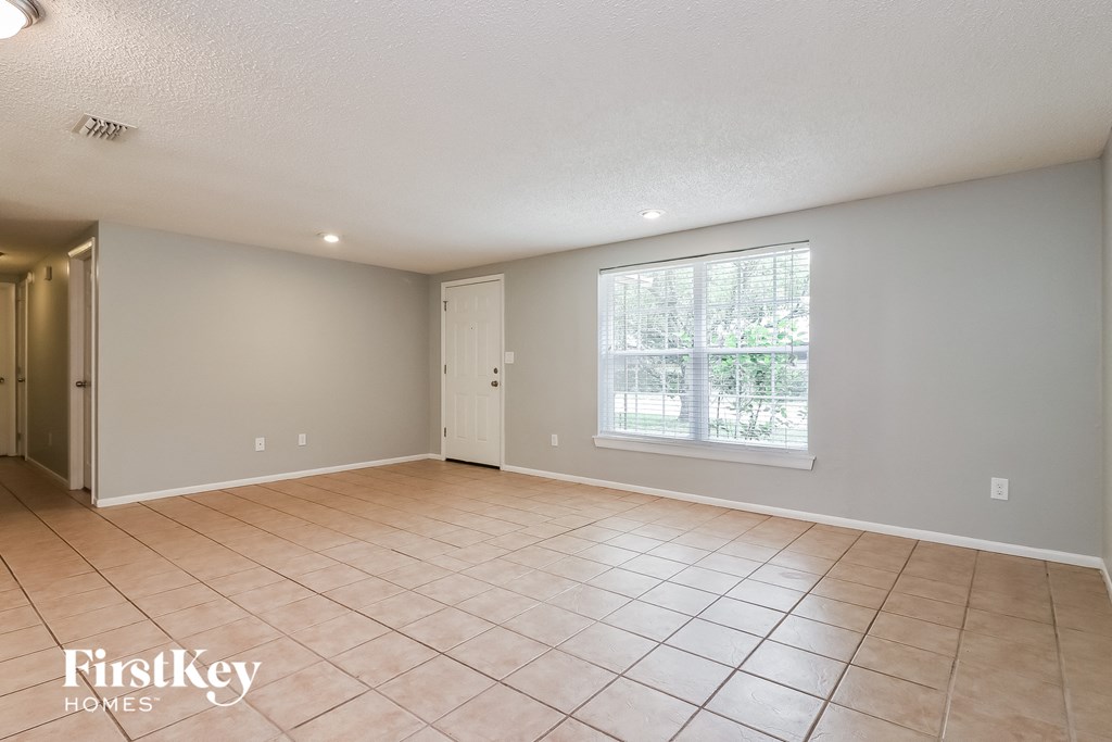 the living room is clean and ready to use