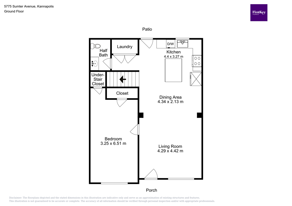 A floor plan of a property at 5775 Sumter Avenue, Kannapolis Ground Floor.