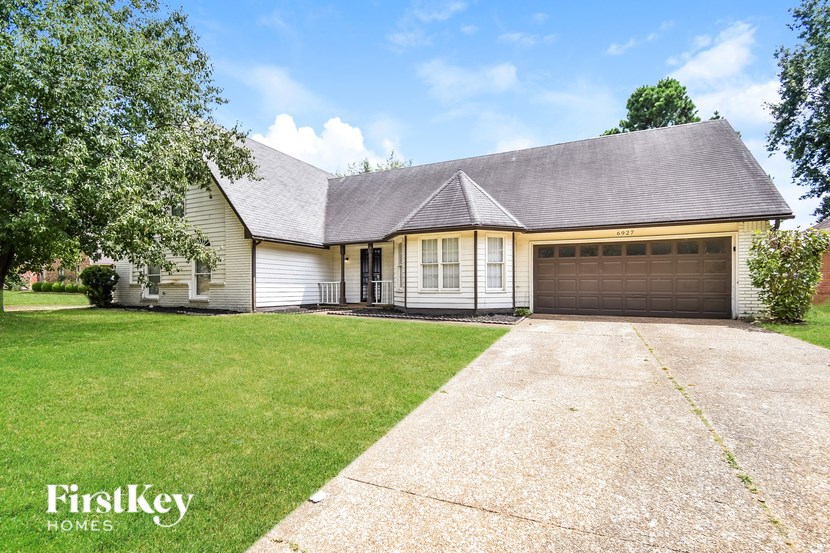 A house with a garage is for sale by FirstKey Homes.
