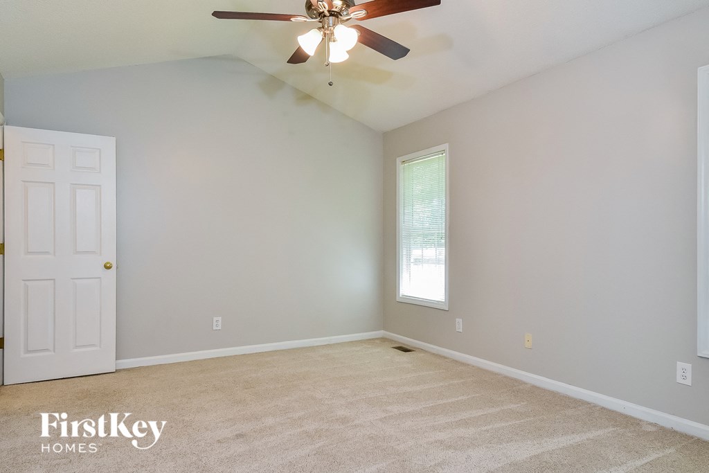 the bedroom is clean and ready for us to move in