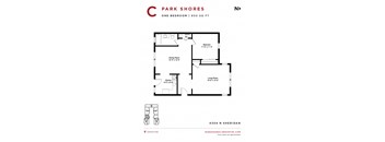 Park Shores -  One Bedroom Floorplan C