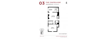 The Chatelaine - One Bedroom Floorplan