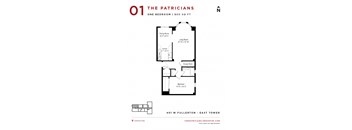 Group Fox - The Patricians - One Bedroom Floor plan